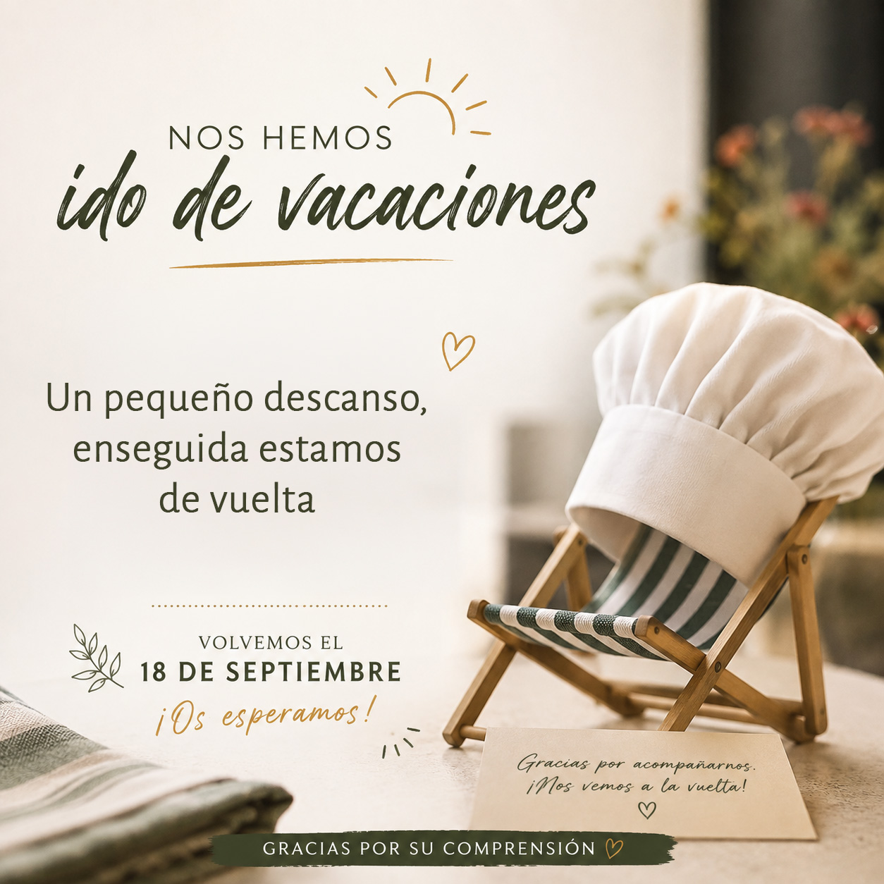 Vacaciones de Verano en Restaurante Los Claveles - Burgos